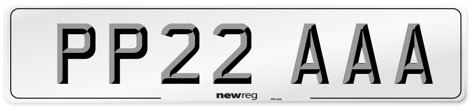 PP22 AAA Number Plate from New Reg